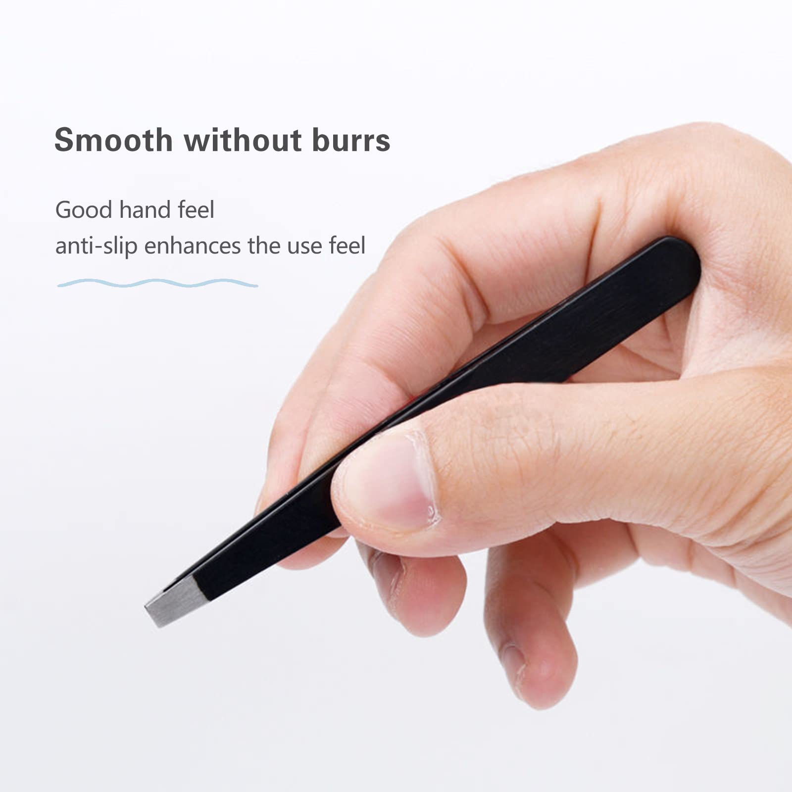 Derlaier tweezers stainless steel build ensures durability and easy cleaning.