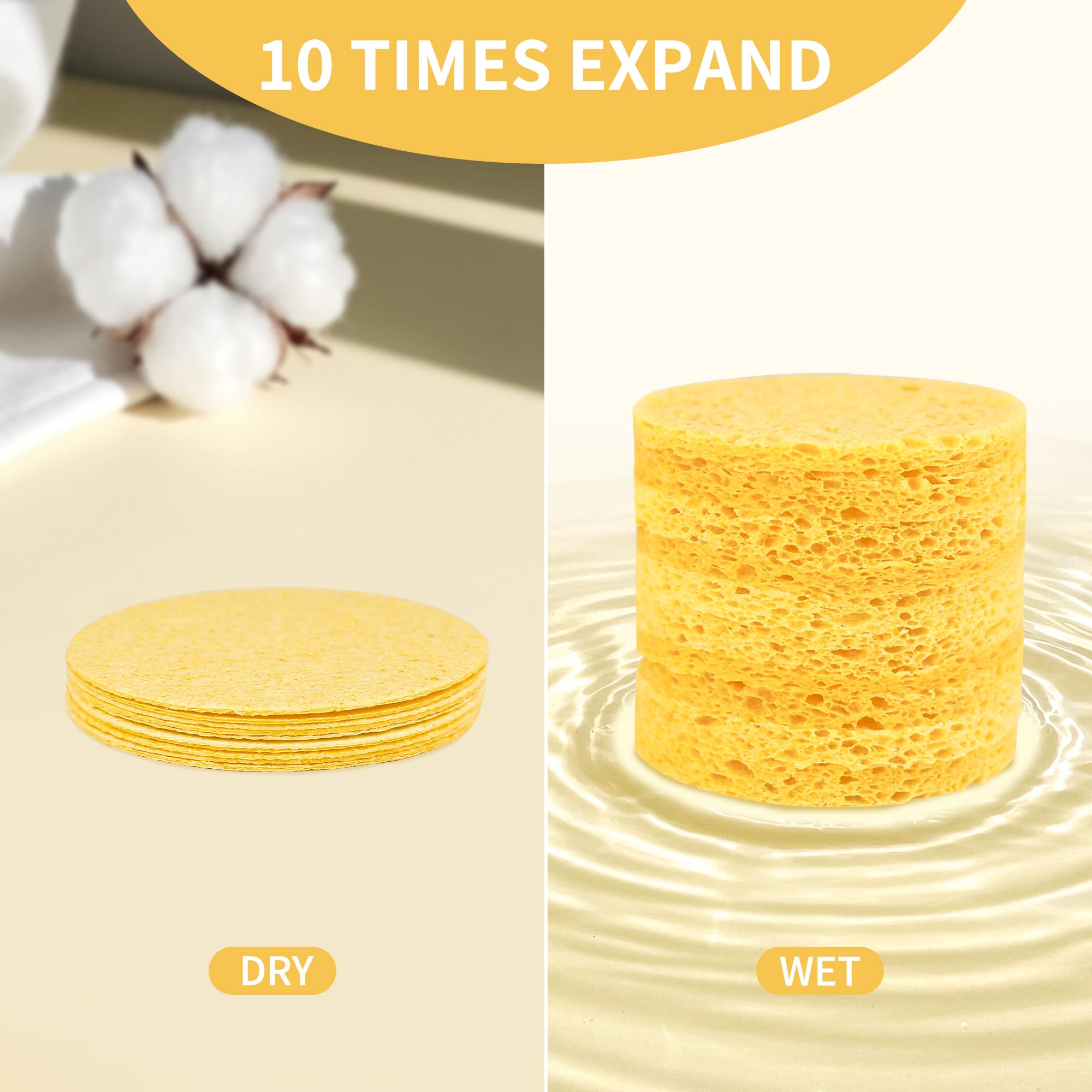 Derloyo expanded facial sponge shows soft texture for daily cleansing