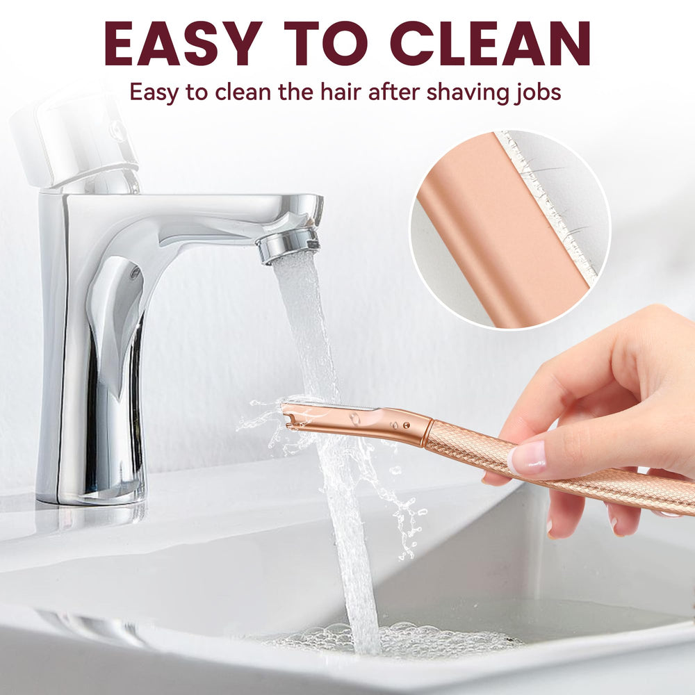 Stainless steel guard blades and metal handle for durability.