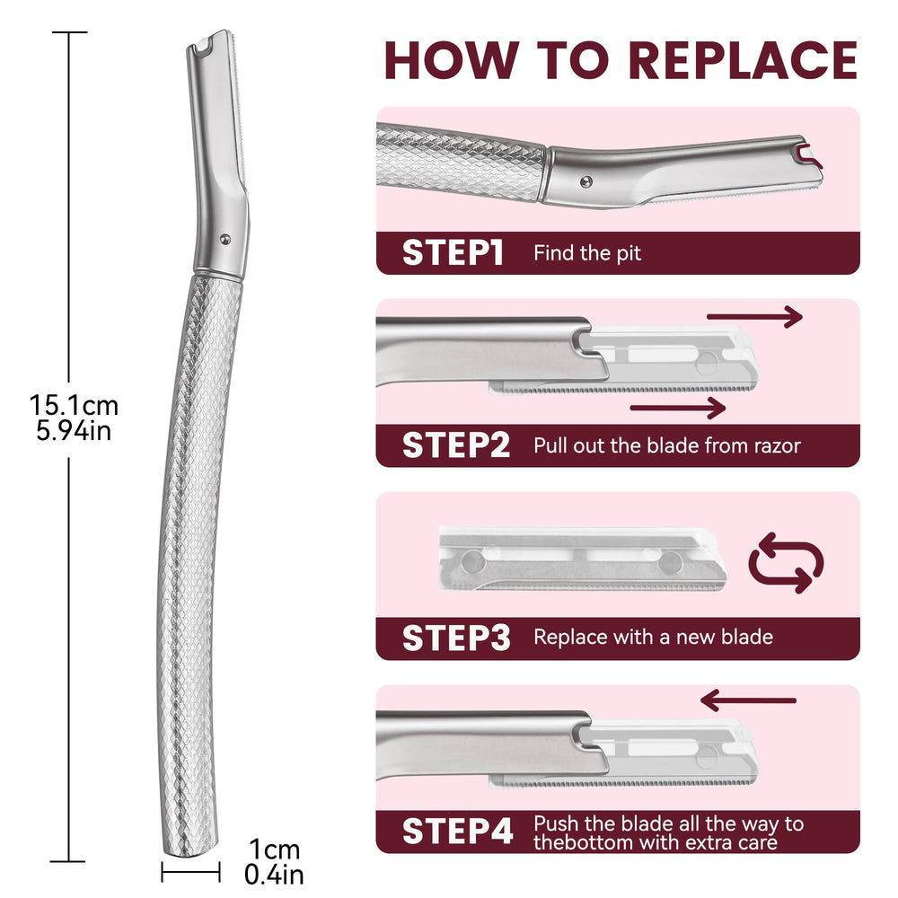 Derloyo Swedish stainless steel blades ensure effective exfoliation and hair removal.