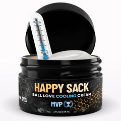 Derm Dude Happy Sack bottle highlights aluminum-free MVP scent for all-day freshness.