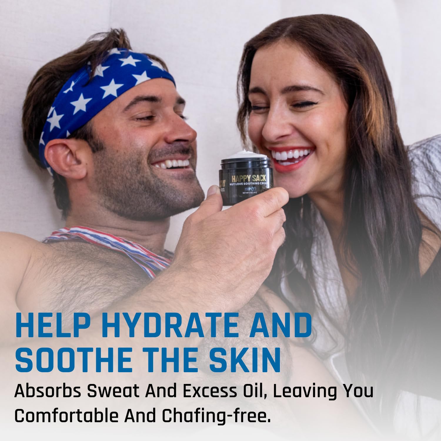 Derm Dude Happy Sack odor-control focus implies long-lasting freshness.