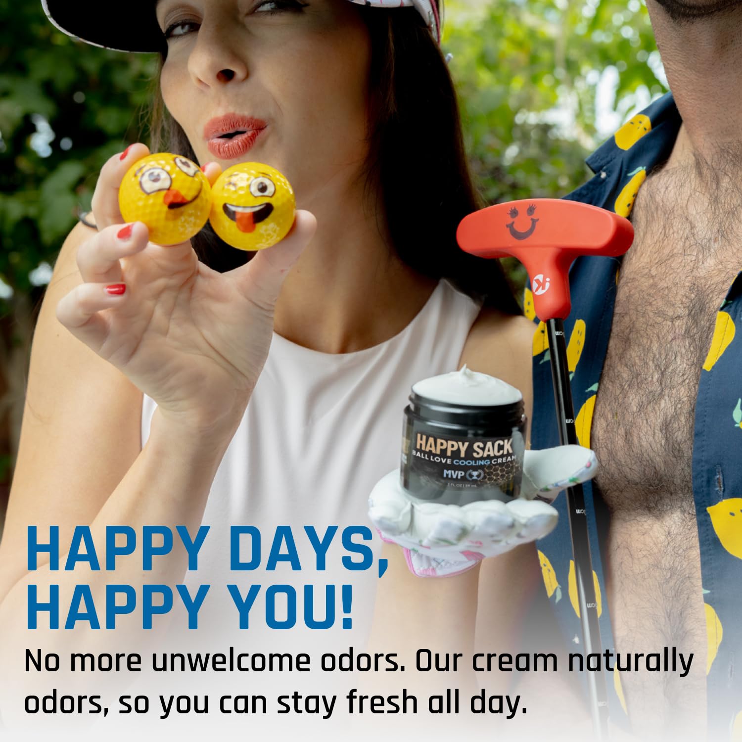 Derm Dude Happy Sack shea butter emphasizes soft, hydrated skin.