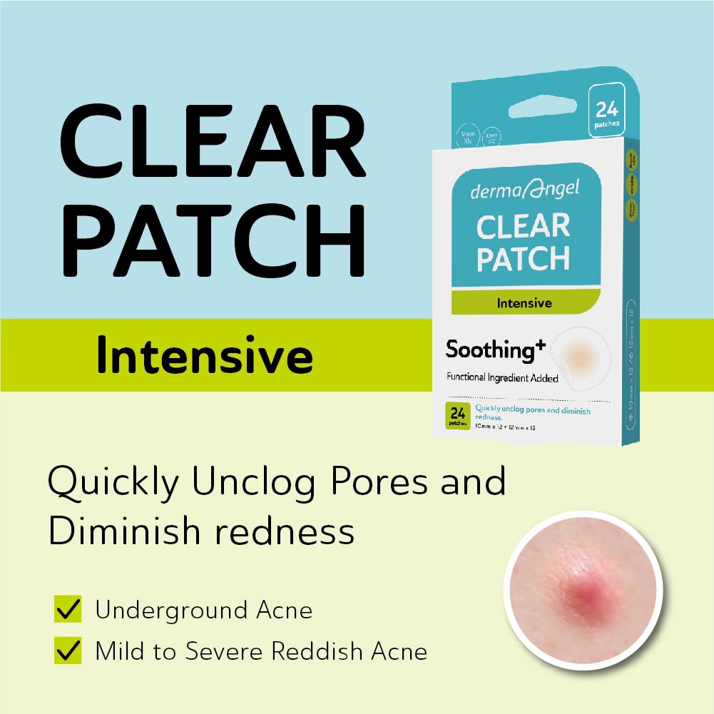 10 mm patch size shown for smaller pimples on the face.