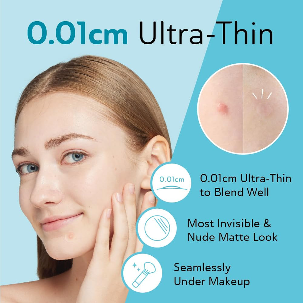 Matte finish patch blends with skin tone for invisible appearance.