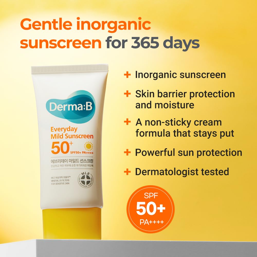 Derma B Everyday Sunscreen: aplicación suave como crema para piel suave