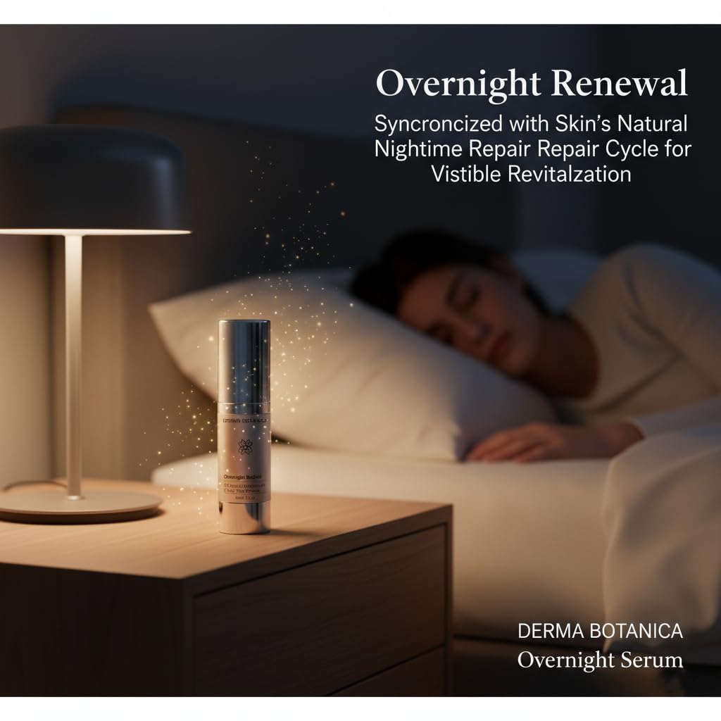 Derma Botanica hydration ingredients visual emphasizing soothing moisture for overnight use