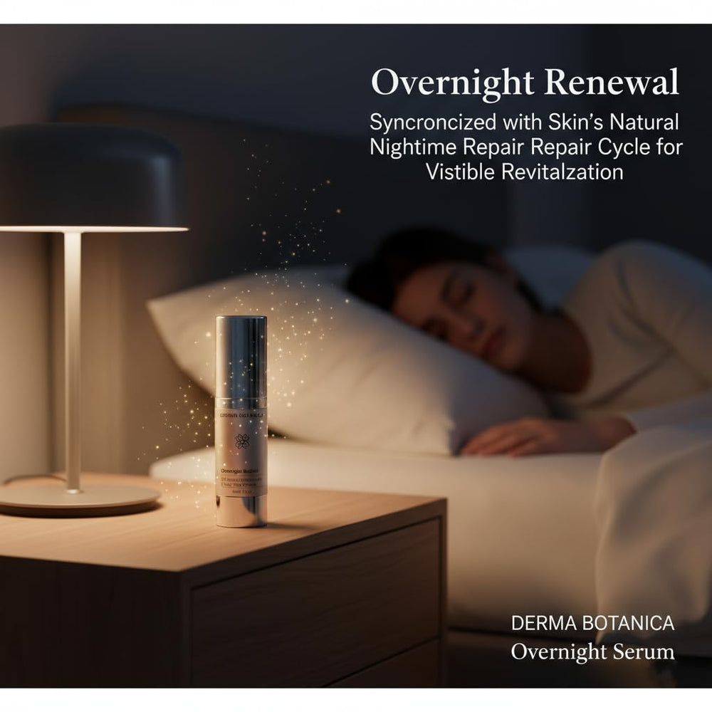 Derma Botanica hydration ingredients visual emphasizing soothing moisture for overnight use