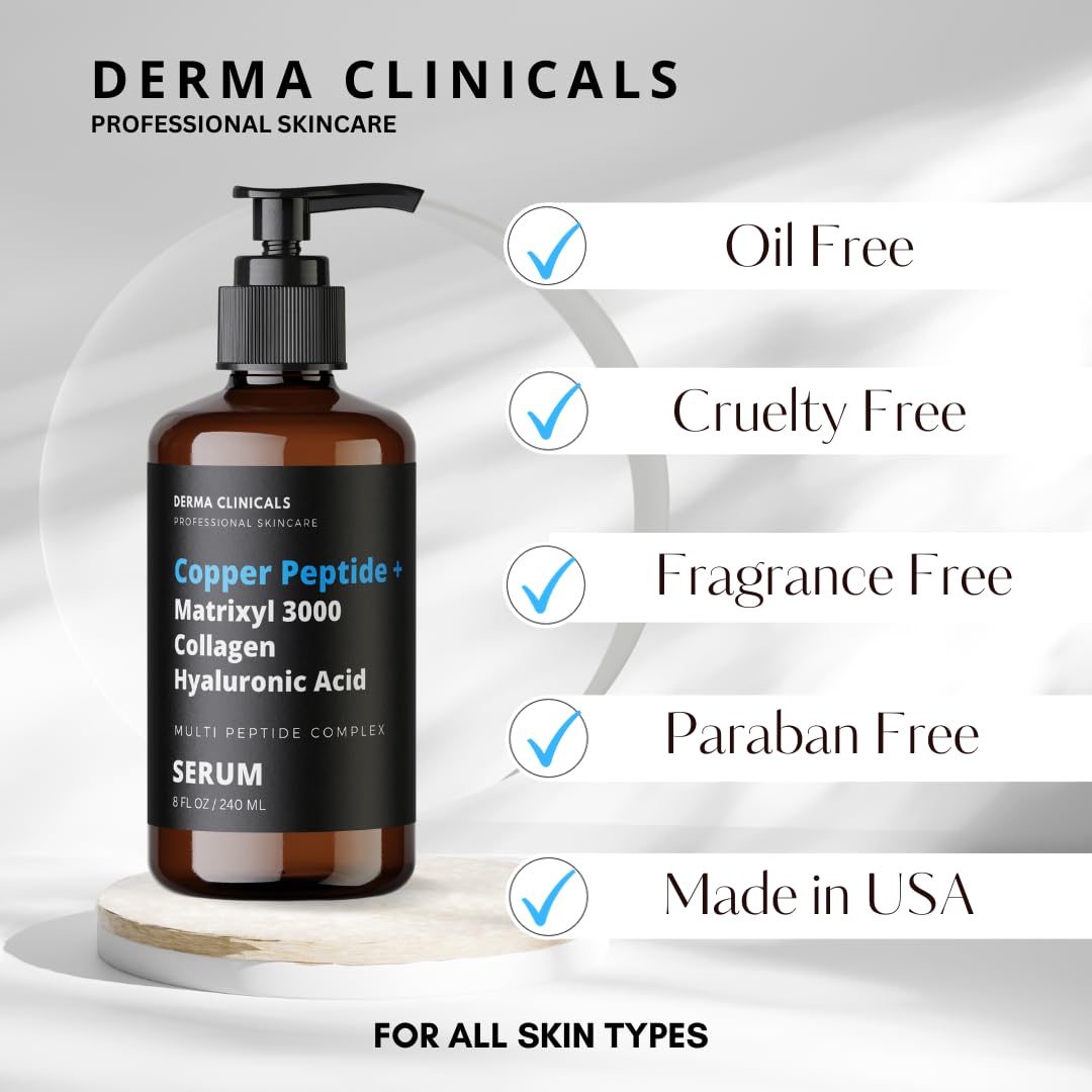 DERMA CLINICALS pump top packaging view for easy, precise application