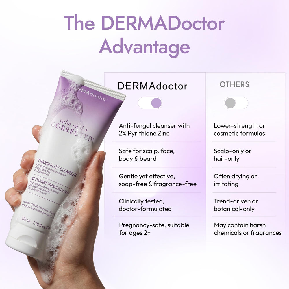 DERMAdoctor beard and face wash foam in use for grooming