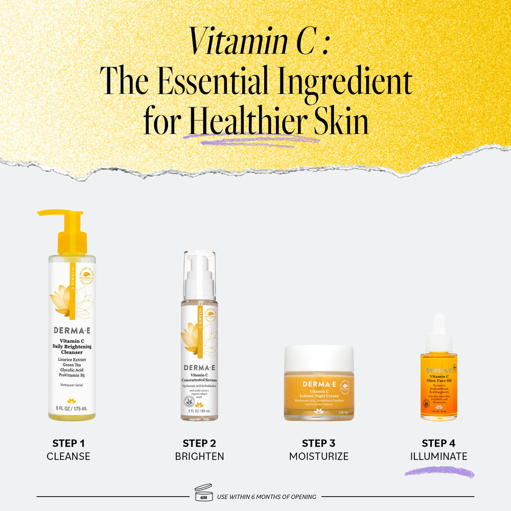 Derma E Aceite Brillo Vitamina C: frambuesa aporta hidratación y brillo natural.