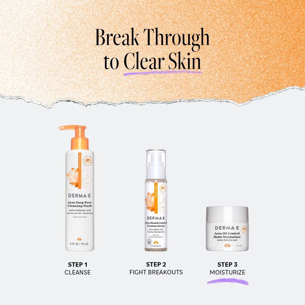 Derma E Acne Oil Control textura suave con acabado mate para maquillaje