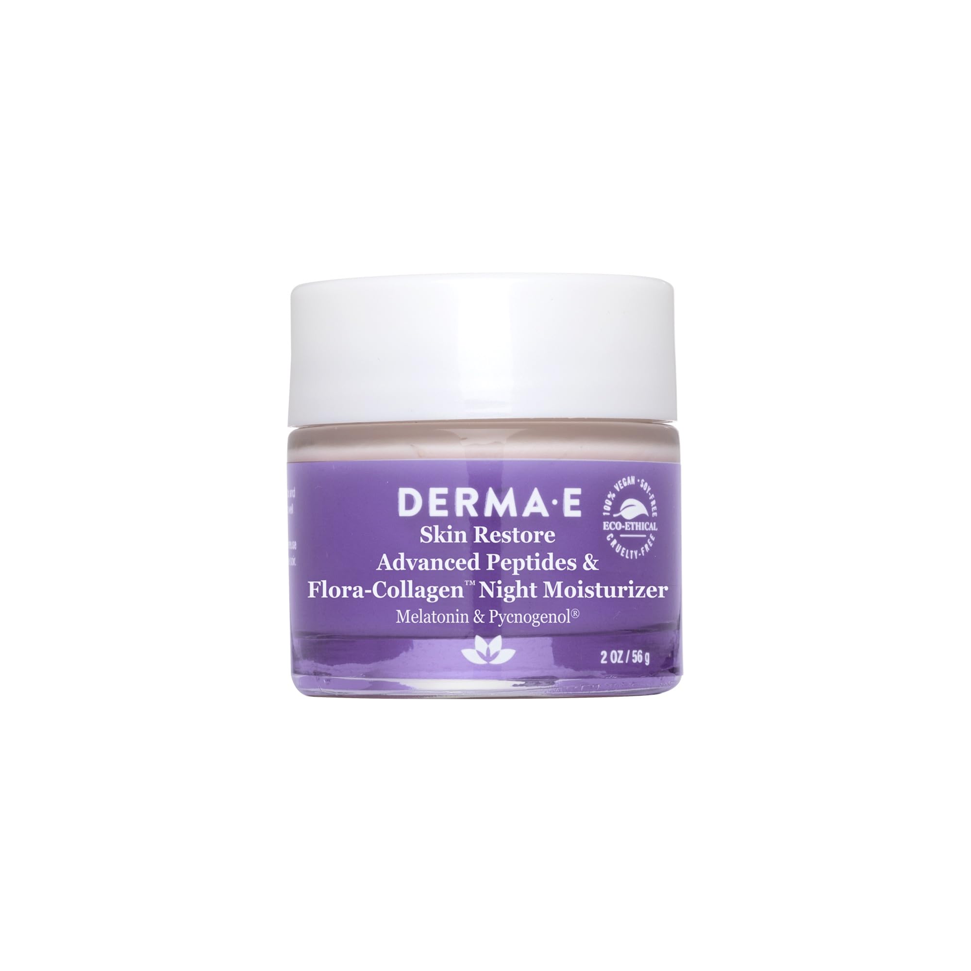 Derma E Advanced Peptides Night Moisturizer jar for overnight hydration