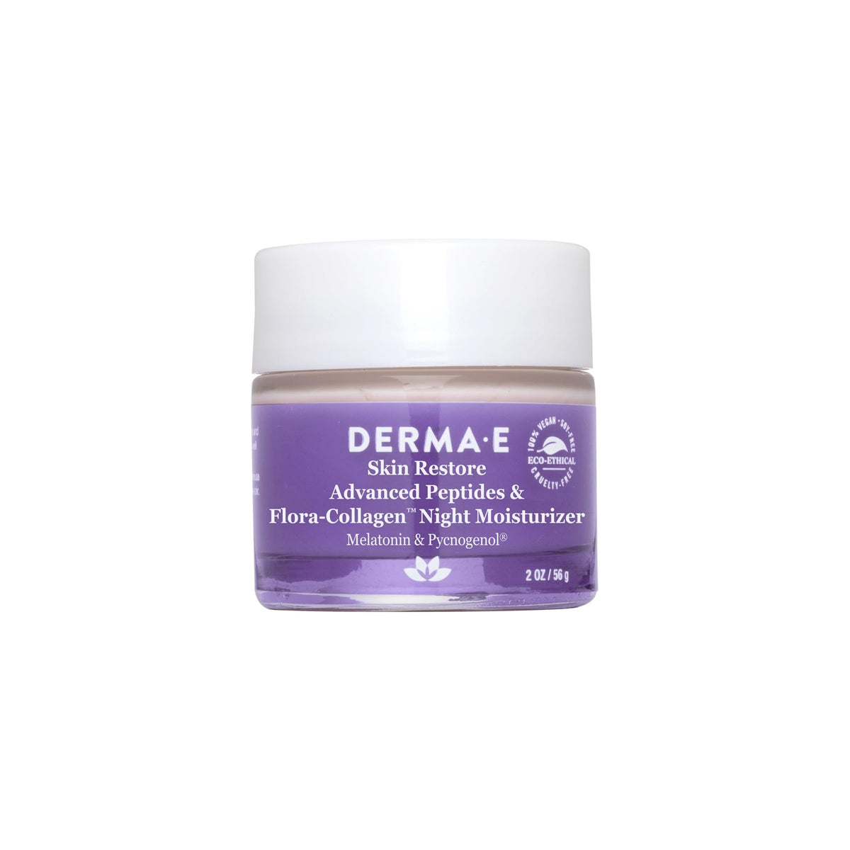Derma E Advanced Peptides Night Moisturizer jar for overnight hydration