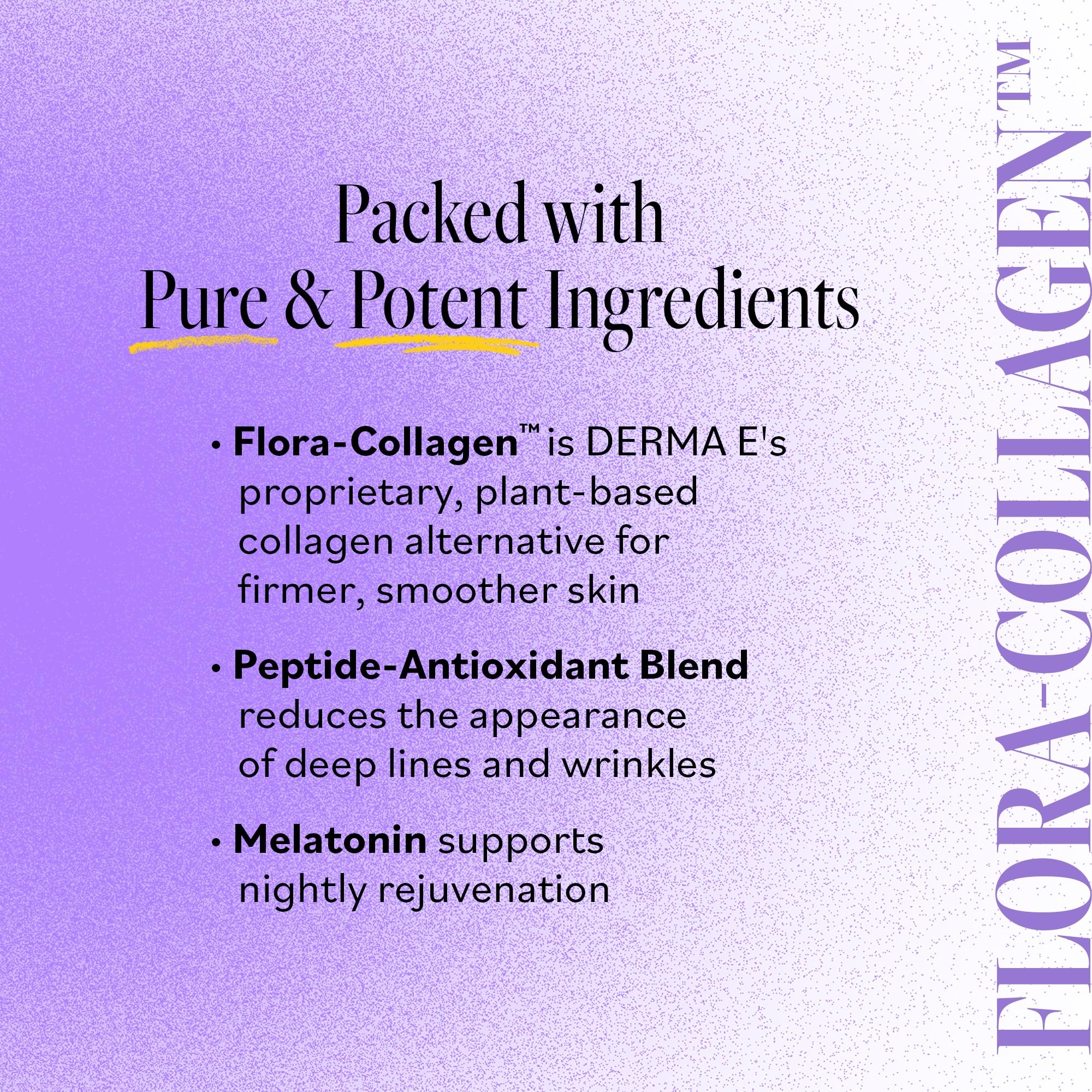 Derma E Advanced Peptides Night Moisturizer label front highlighting cruelty-free vegan formula