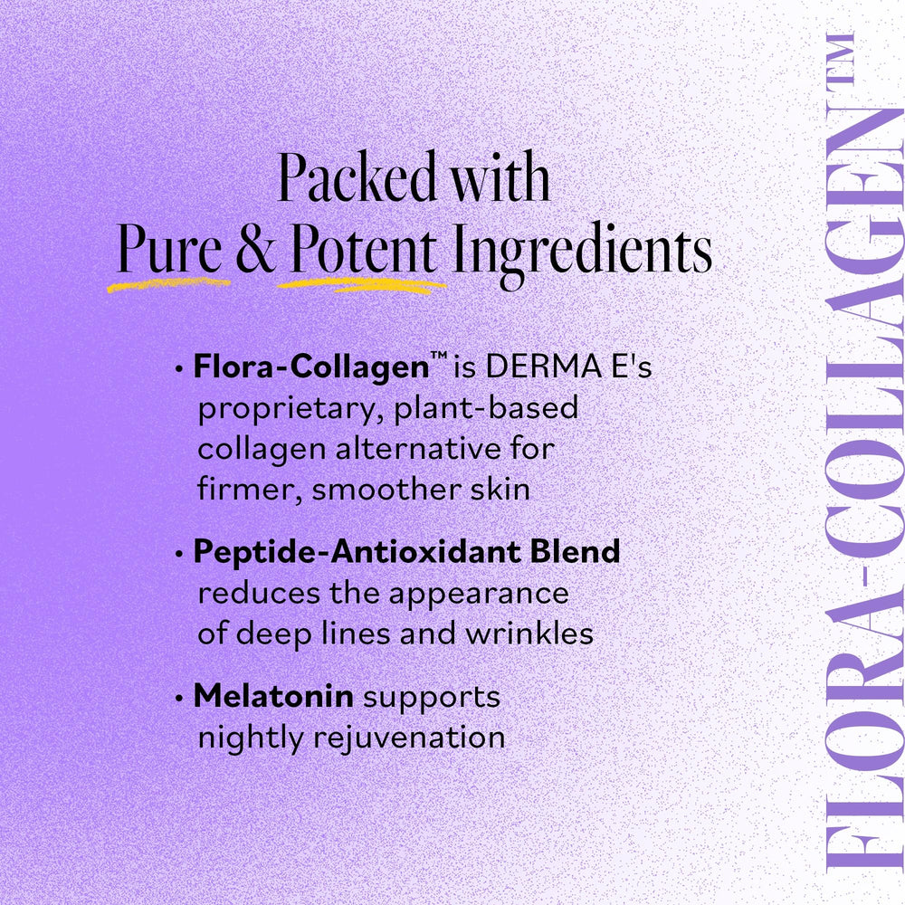 Derma E Advanced Peptides Night Moisturizer label front highlighting cruelty-free vegan formula