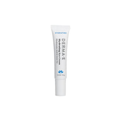 Derma E Hydrating Eye Cream botella cercana, hidratación intensa para contorno de ojos.