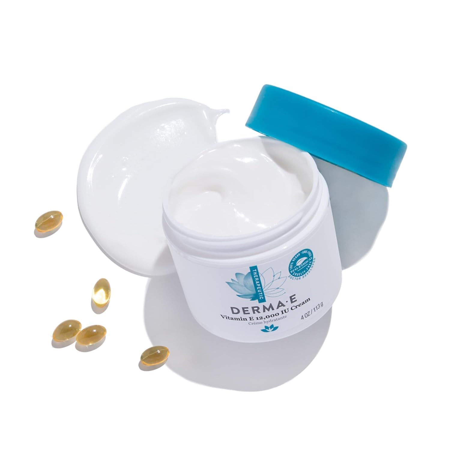 Vitamina E antioxidante de Derma E para hidratar y calmar la piel.