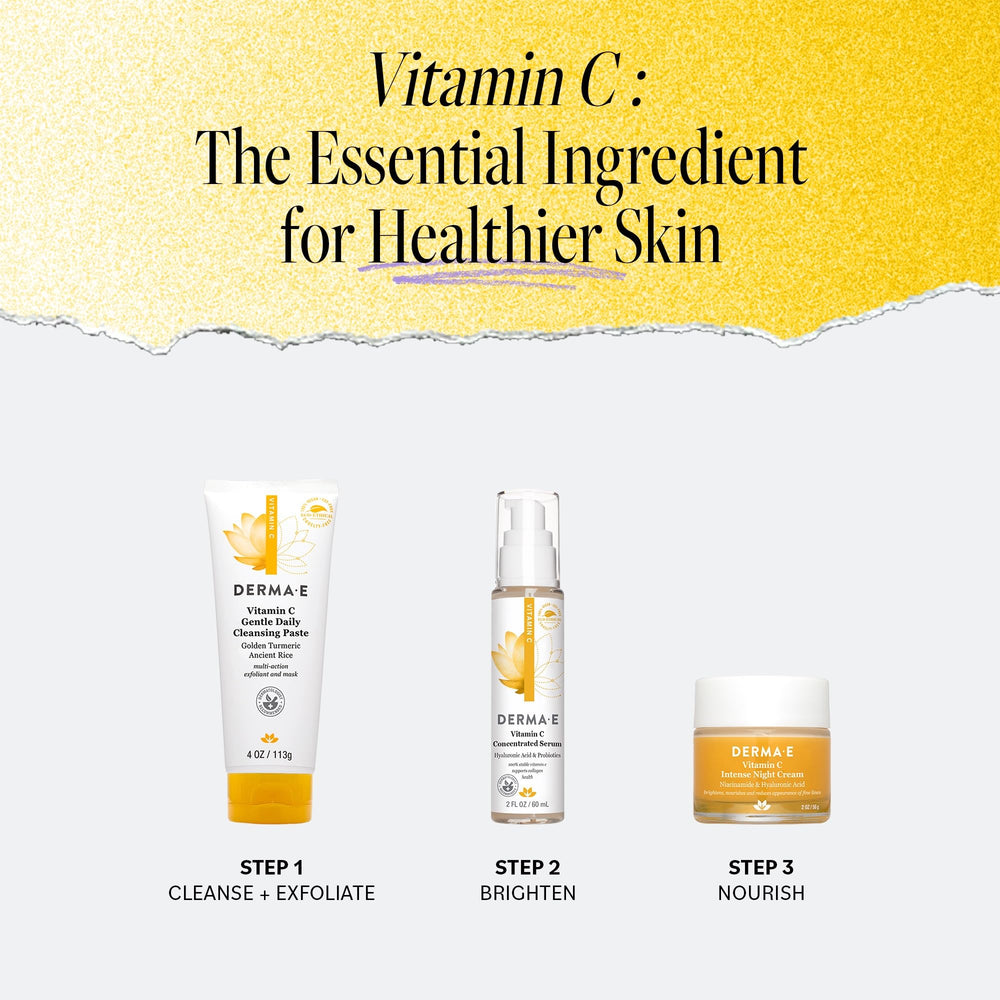 Derma E curcuma limpiador facial diario, aroma suave y efecto clarificador.