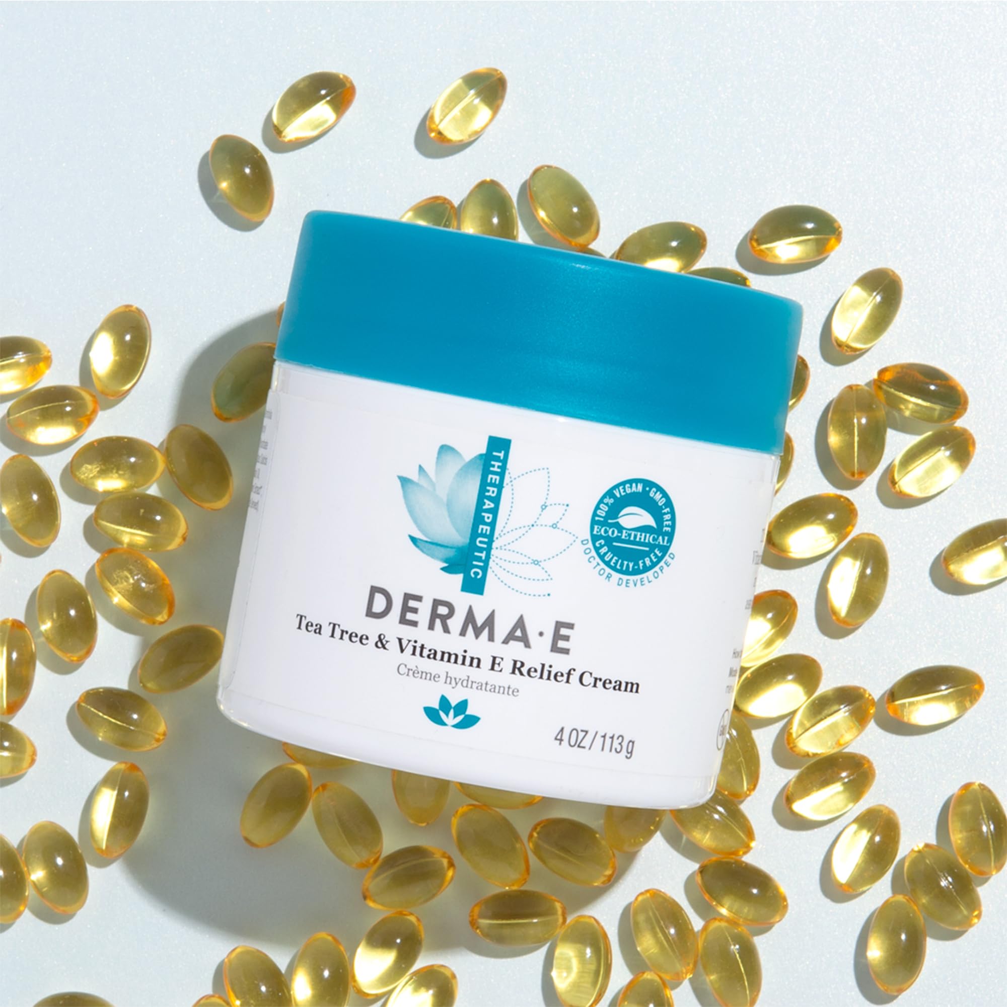 Derma E envase reciclable y embalaje ecológico.
