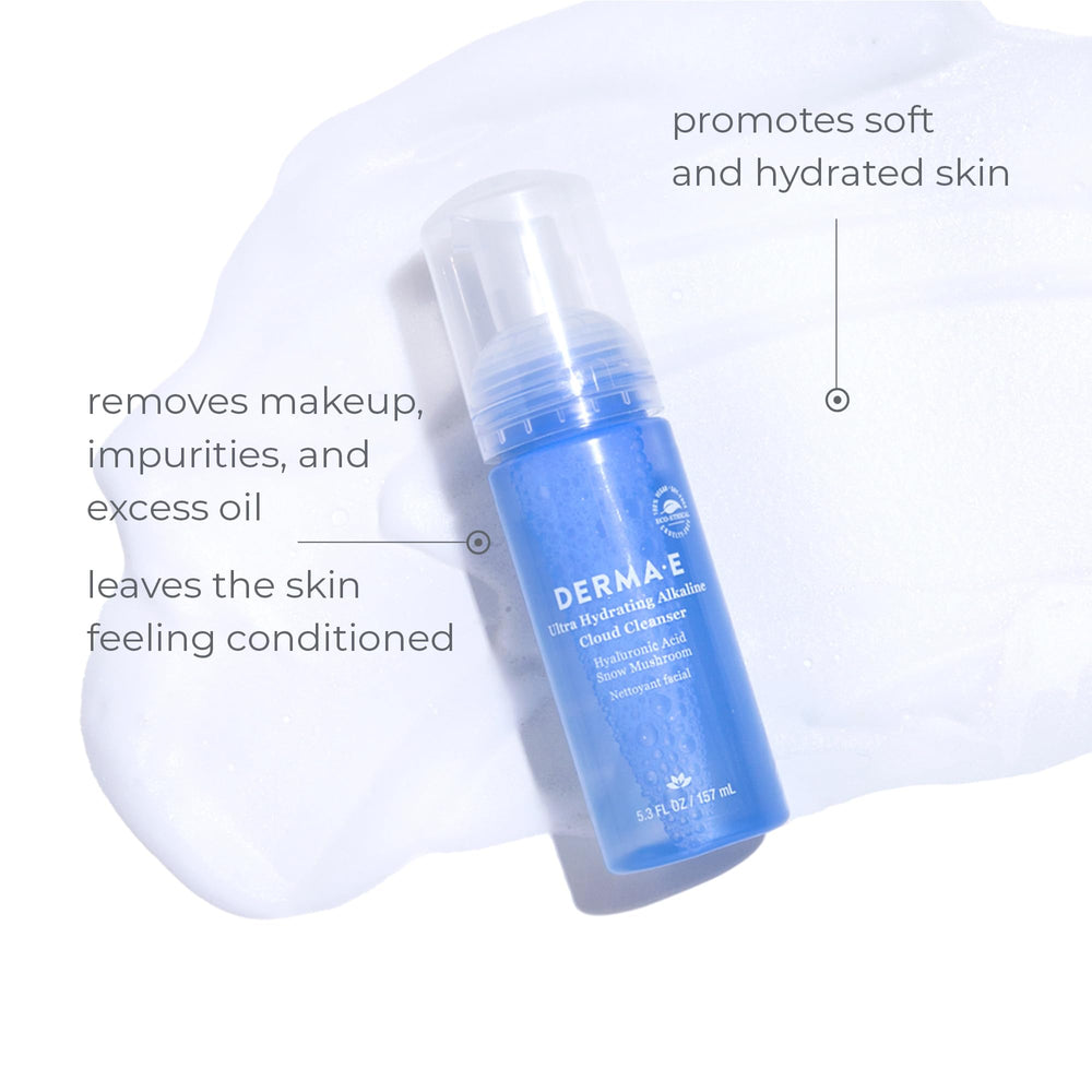 Derma E Espuma Suave: limpieza diaria suave y sin irritación.