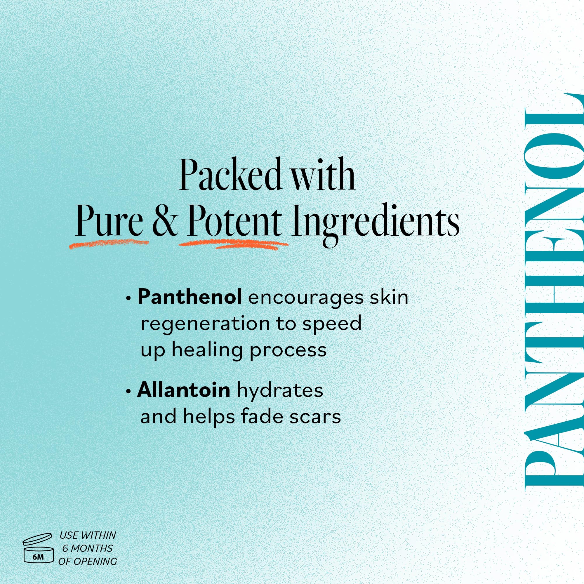 Derma E Panthenol: ingrediente calmante que hidrata la piel.