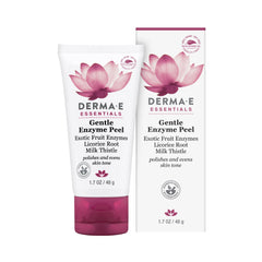 DERMA E Gentle Enzyme Peel ofrece brillo y piel radiante tras exfoliación suave.