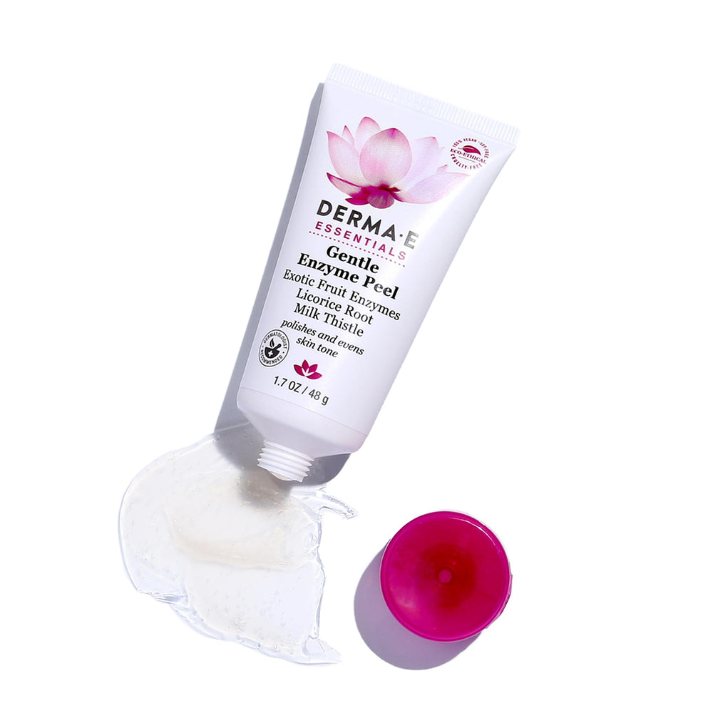 DERMA E Gentle Enzyme Peel rejuvenece la piel cansada y opaca.