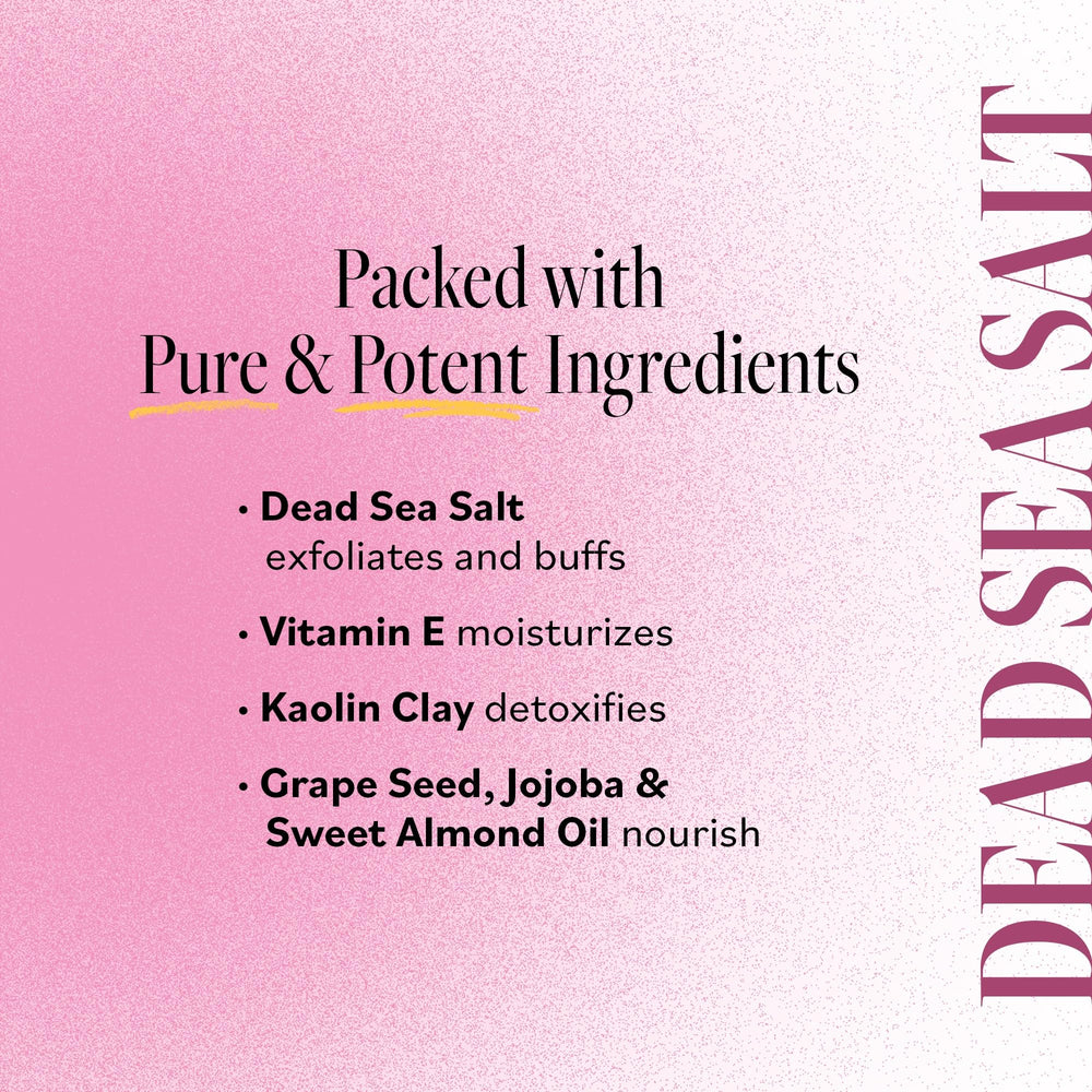 Derma E Kaolin Clay in the scrub aids detoxification and purification during exfoliation.