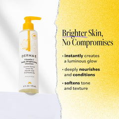 Derma E limpiador facial espuma, textura aireada y suave para uso diario.