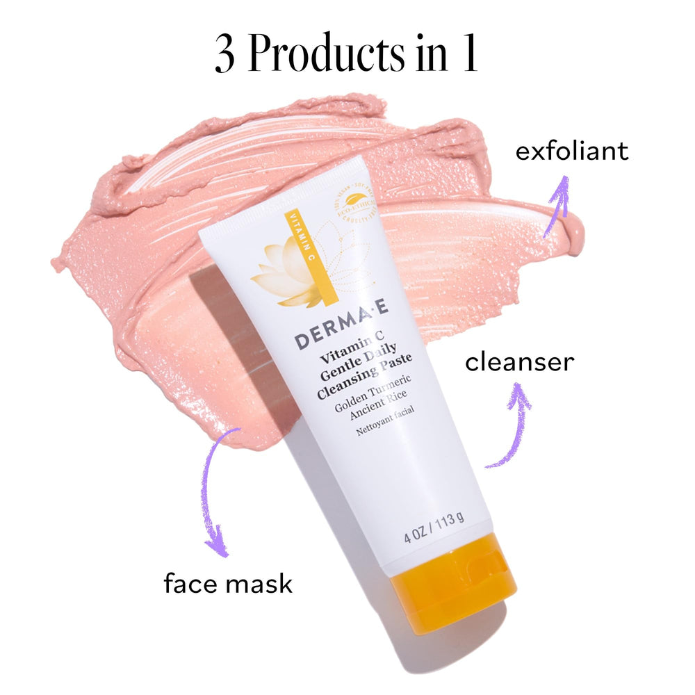 Derma E máscara de 5 minutos con curcuma, tratamiento rápido.