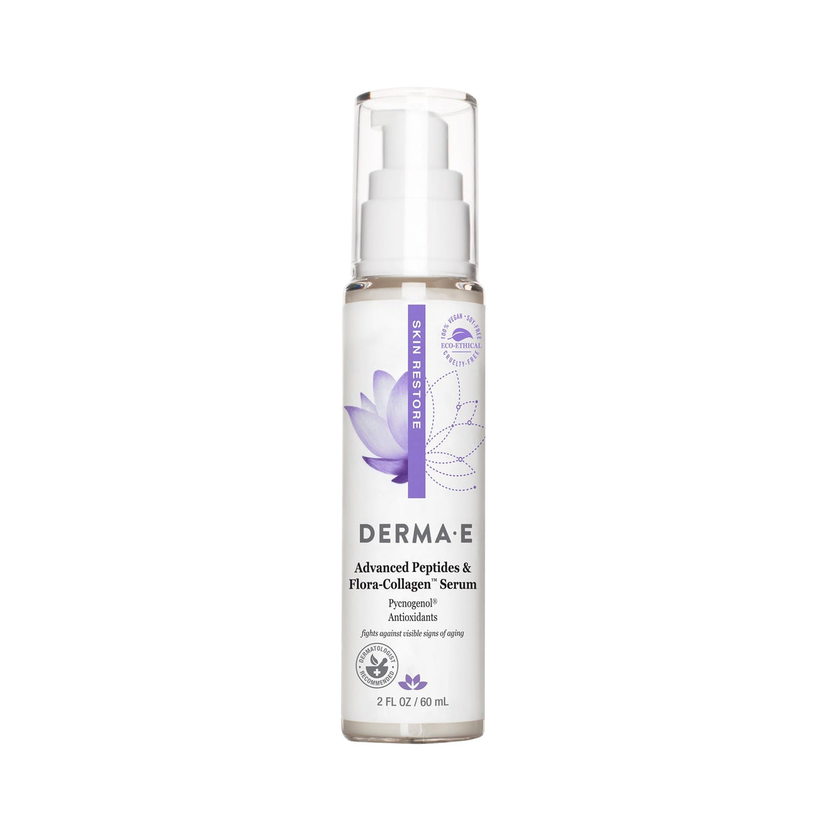 Sérum Derma E con gotero, ideal para rutina diaria y piel suave.