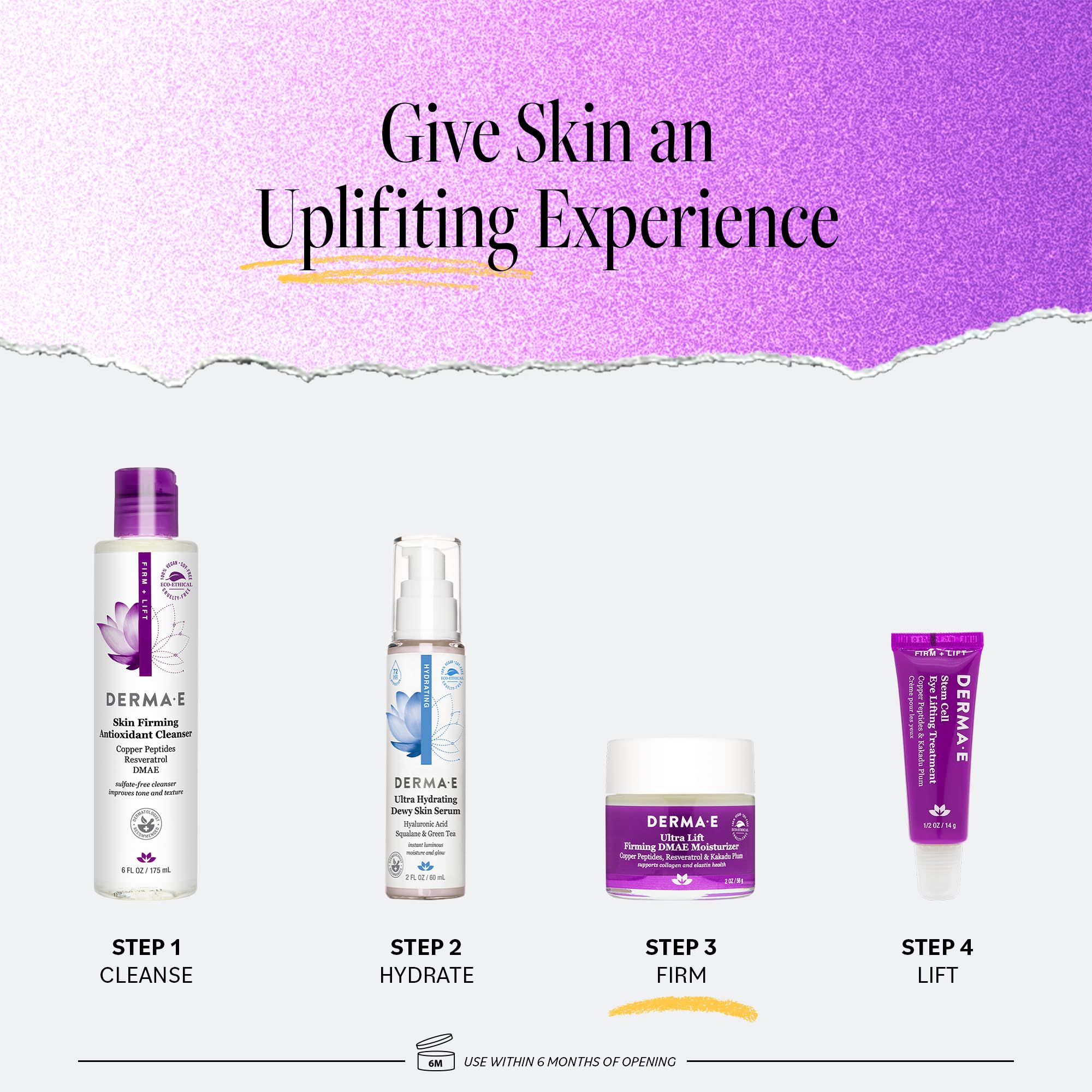 Derma E textura crema hidratante deja la piel suave y nutrida.