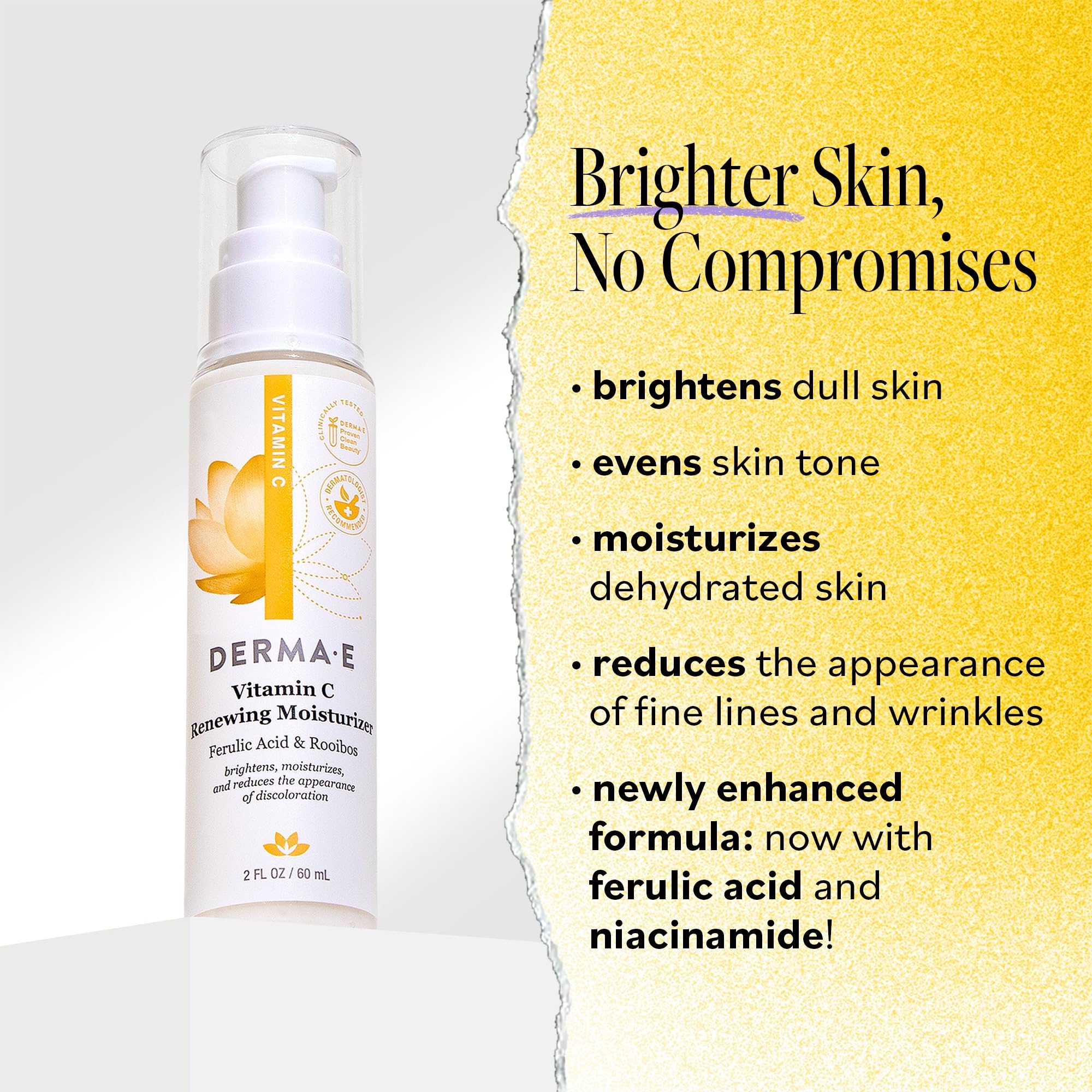 Derma E Vitamina C Renovadora, textura ligera lista para uso diario.