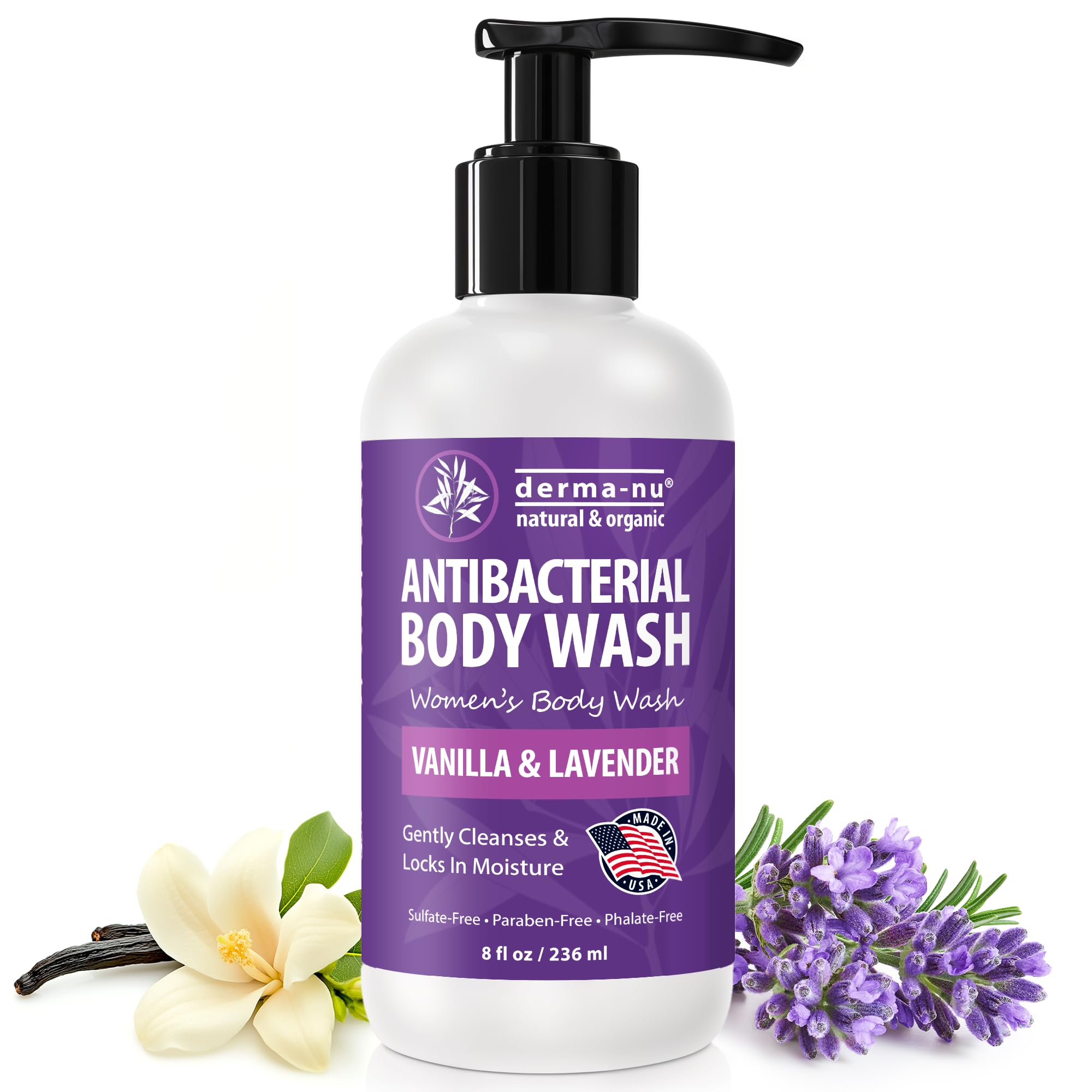 Derma-Nu Antibacterial Body Wash bottle ready for daily cleansing and refreshment.