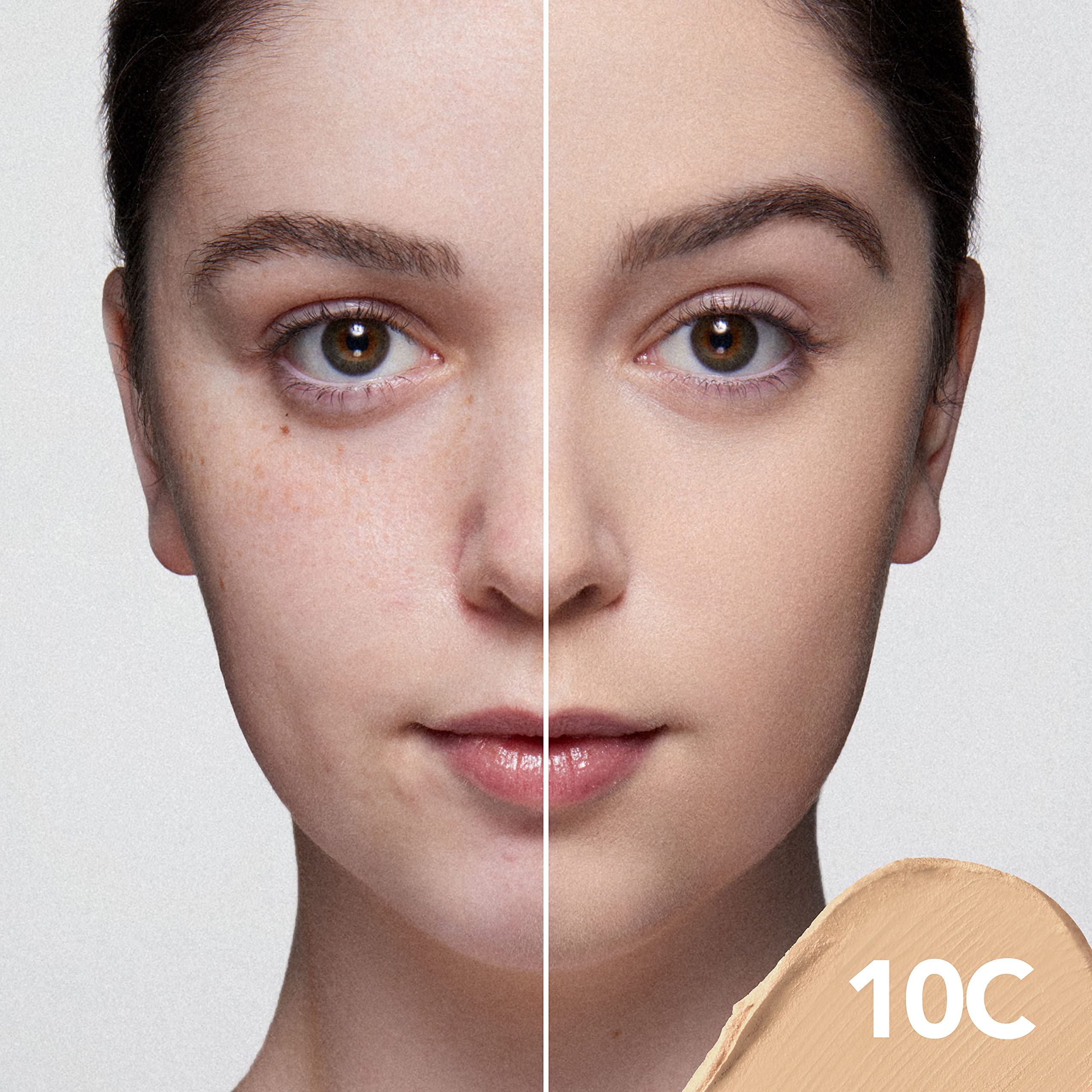 Creamy texture close-up showing smooth, blendable foundation finish.