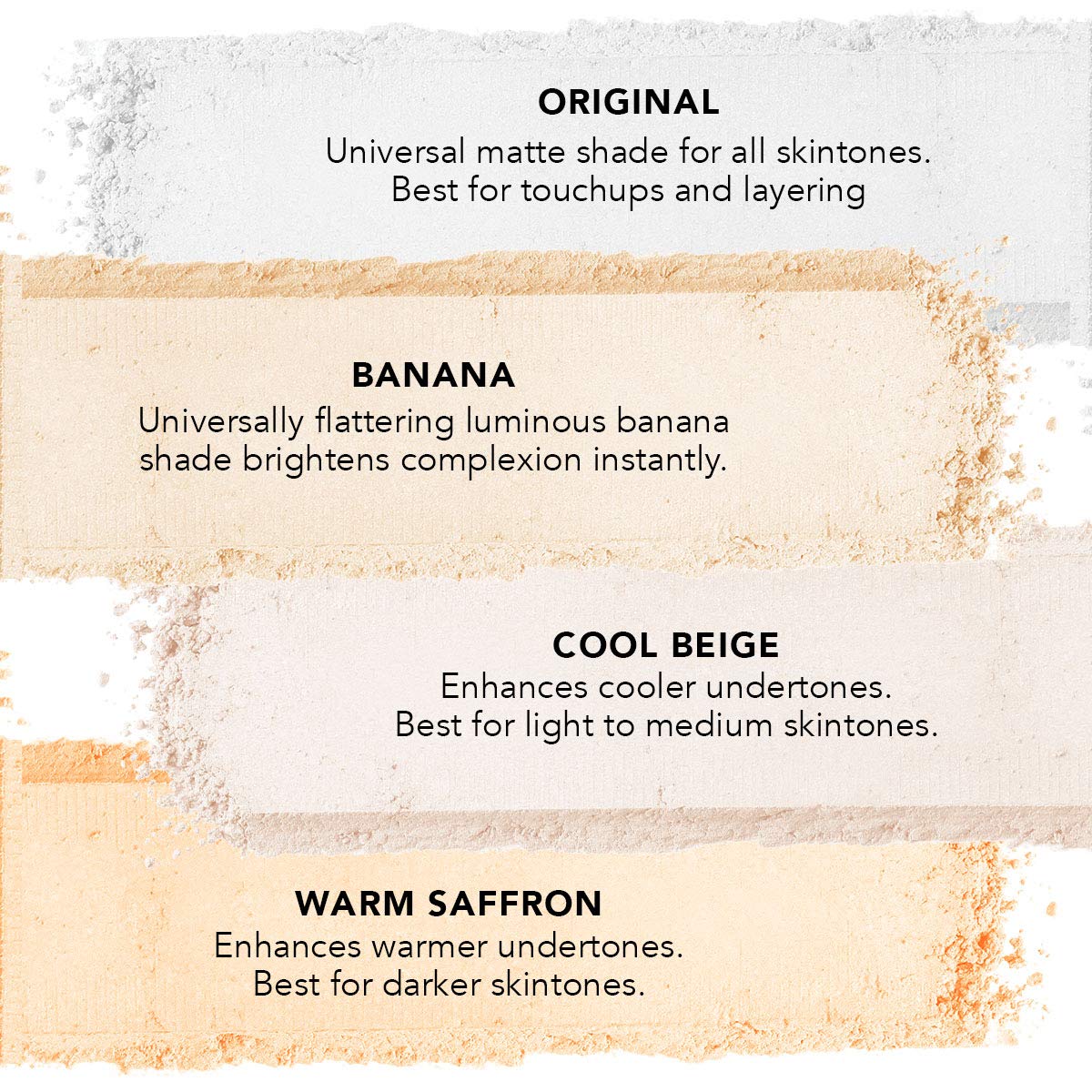 Dermablend Illuminating Banana Powder close-up texture reveals weightless, transfer-resistant performance.
