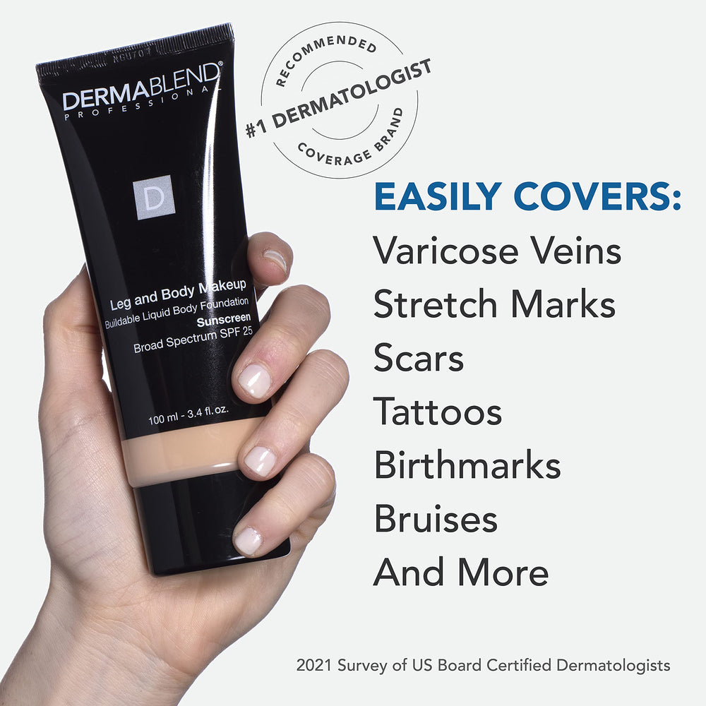 Dermablend tattoo coverage suitable for daily wear.