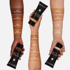 Dermablend coverage over varicose veins with natural-looking finish.