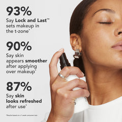Dermablend Lock and Last lightweight-finish spray provides a natural look