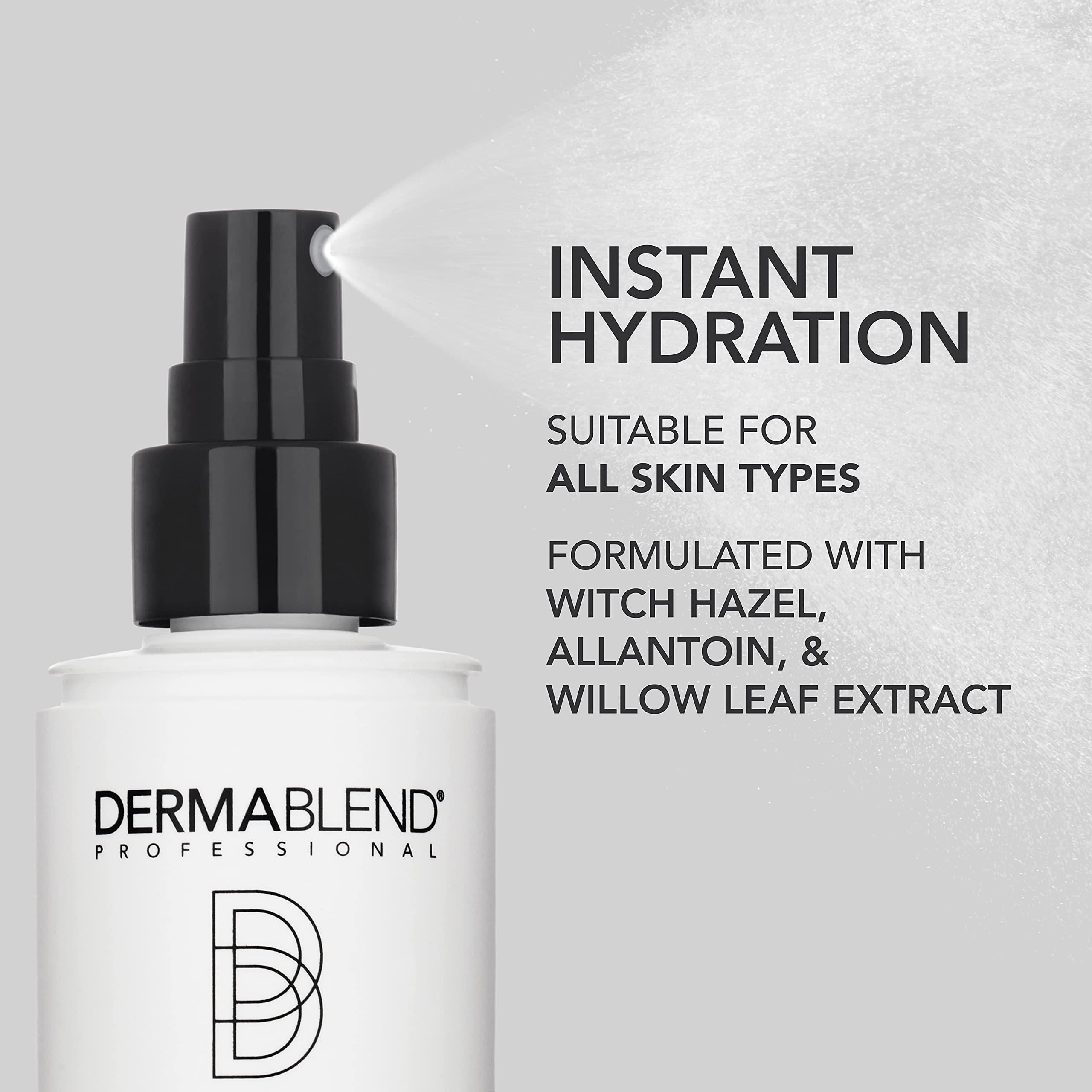 Dermablend Lock and Last spray demonstrates smudge-proof coverage during use