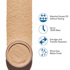 Dermablend powder brush application demonstrates easy blending for a matte look
