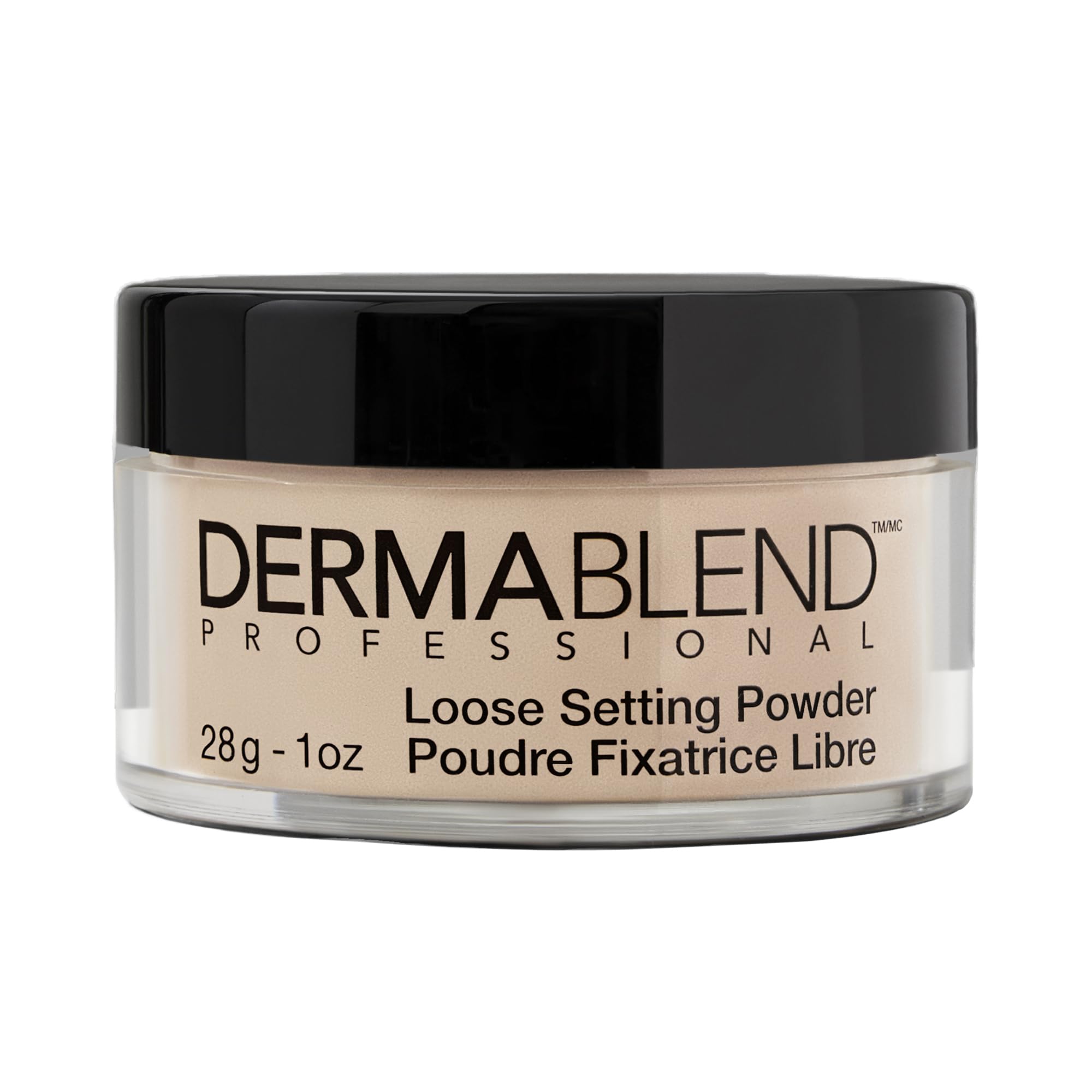 Dermablend Loose Setting Powder compact in Cool Beige offers a translucent, shine-control finish