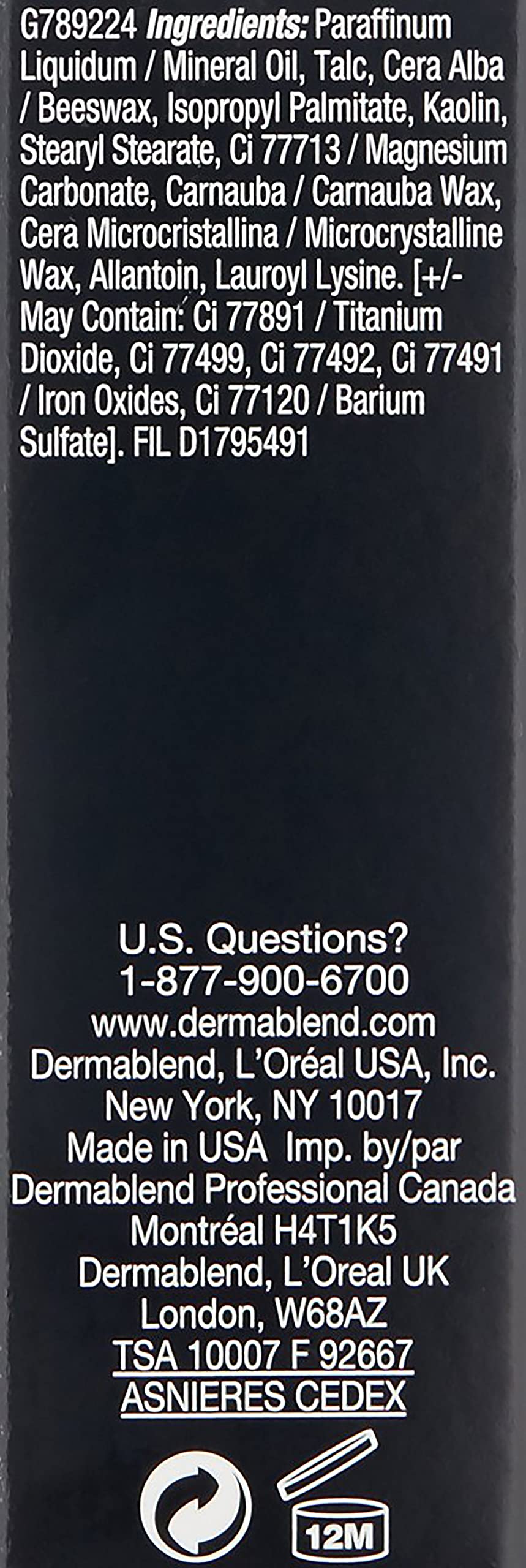 Dermablend Quick-Fix stick is water-resistant and transfer-resistant
