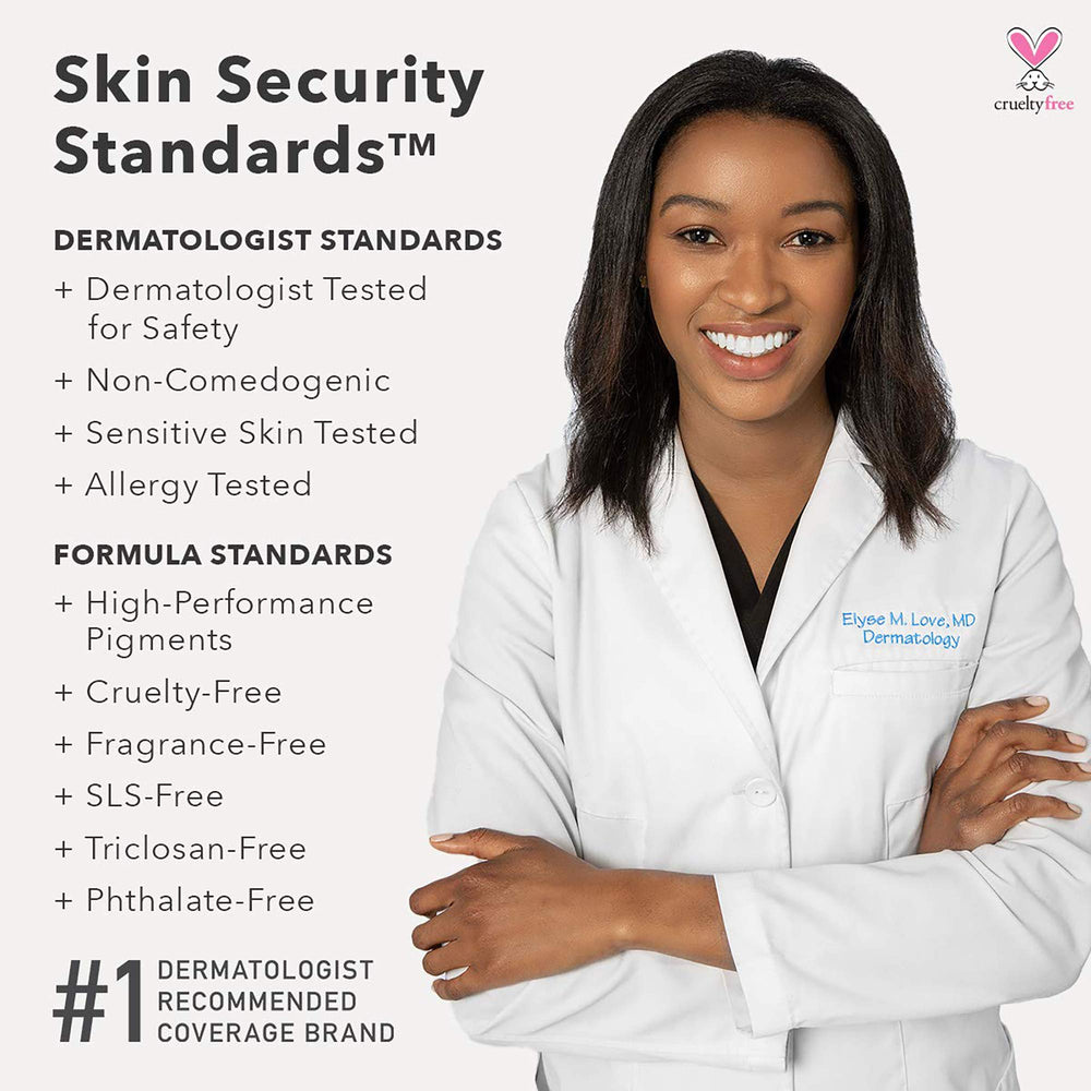 Dermablend Quick Fix on skin delivering a smooth cream finish