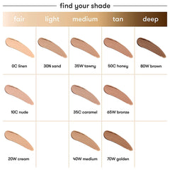 Dermablend Skin-Tone Swatches illustrate seamless shade matching across tones.