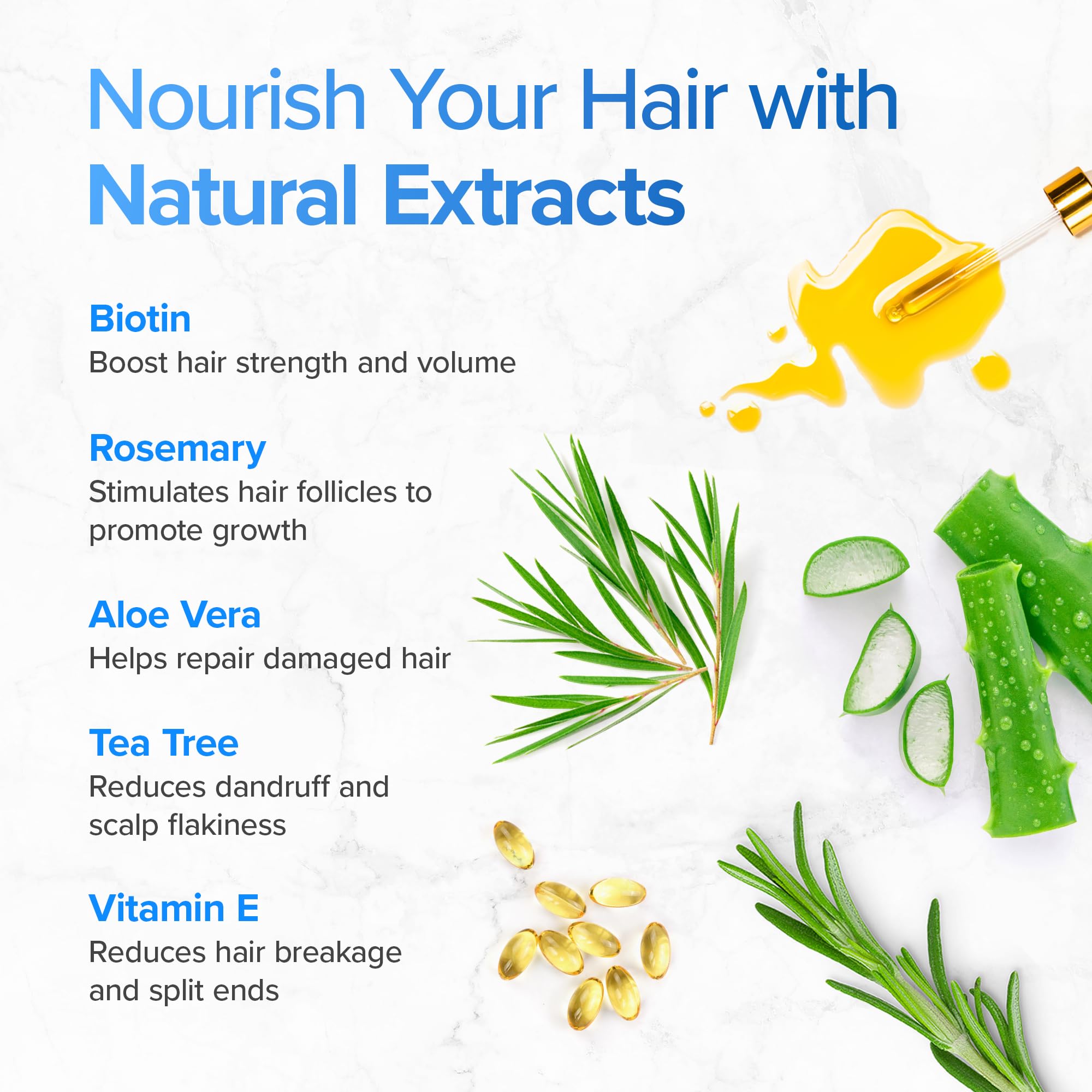 DermaChange Tea Tree Shampoo lather close-up suggests refreshing cleanse for dry hair.