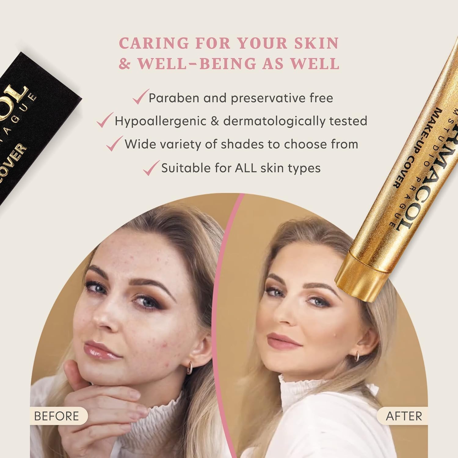 Long-lasting makeup effect keeps you confident from morning to night.