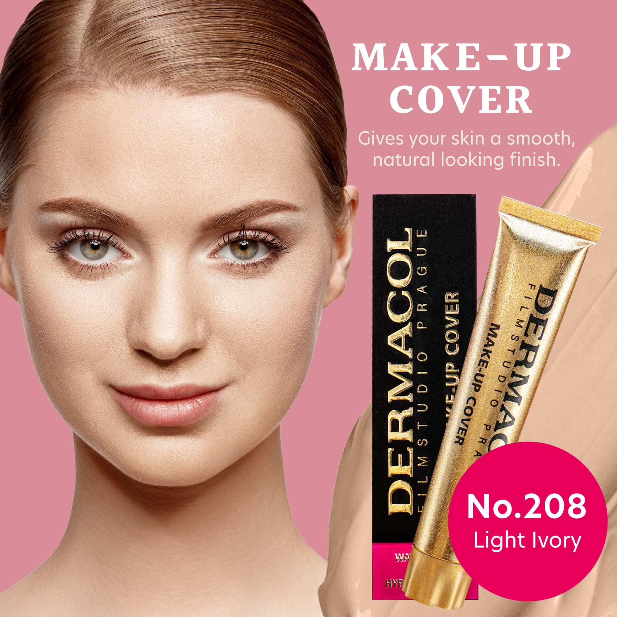 Shade 208 spot test highlighting how the shade adapts for natural look.