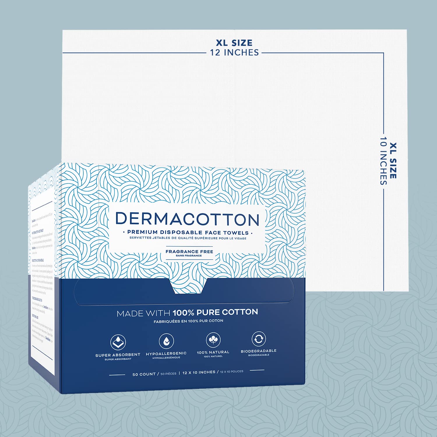 Dermacotton X-Large towel texture: hypoallergenic and fragrance-free